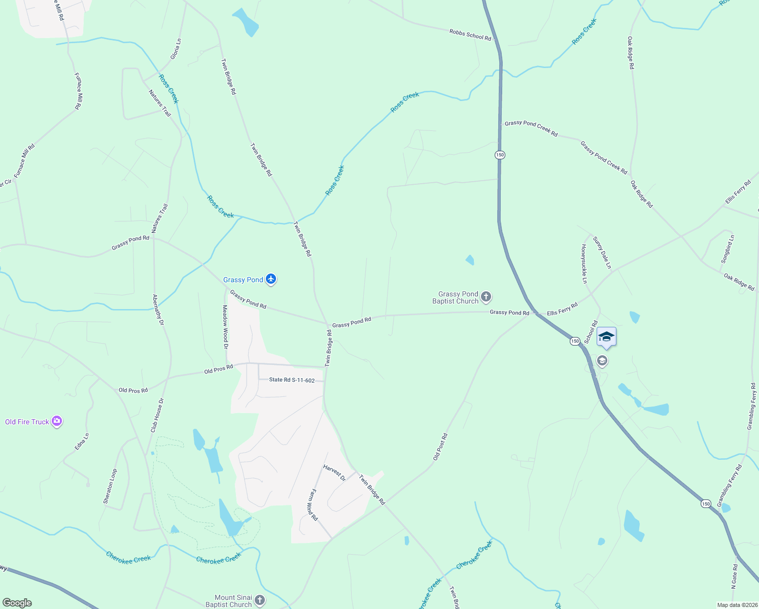 map of restaurants, bars, coffee shops, grocery stores, and more near 107 Fawnhurst Drive in Gaffney