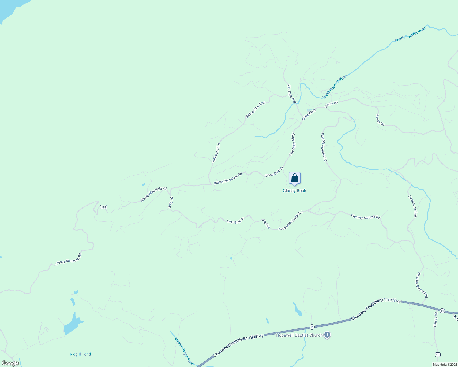 map of restaurants, bars, coffee shops, grocery stores, and more near 7928 Old State Road 118 in Landrum