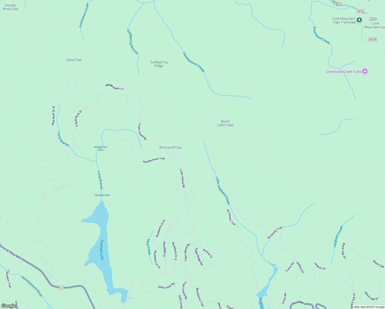 map of restaurants, bars, coffee shops, grocery stores, and more near 210 Dobson Mountain Road in Sapphire