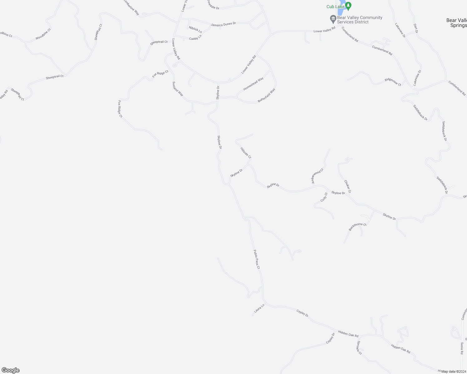 map of restaurants, bars, coffee shops, grocery stores, and more near 29670 Skyline Drive in Tehachapi