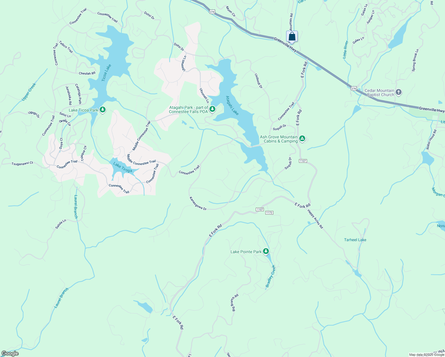 map of restaurants, bars, coffee shops, grocery stores, and more near 1290 Soquili Drive in Brevard