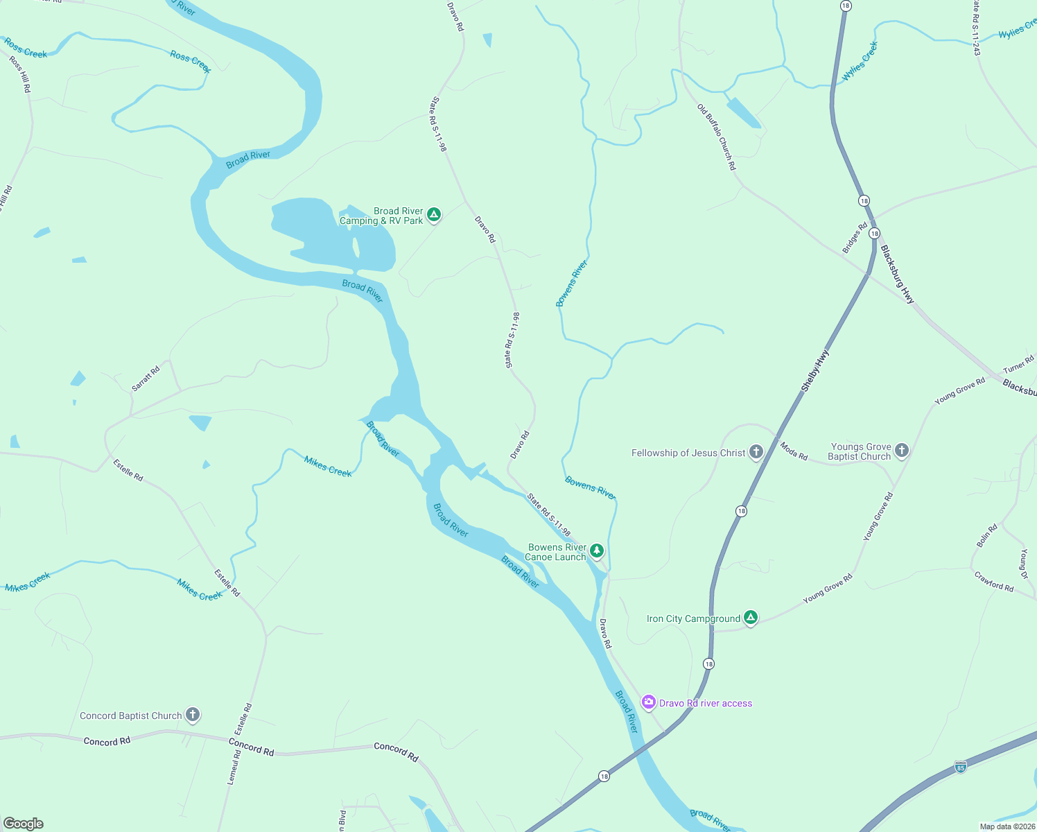 map of restaurants, bars, coffee shops, grocery stores, and more near 480 Dravo Road in Blacksburg