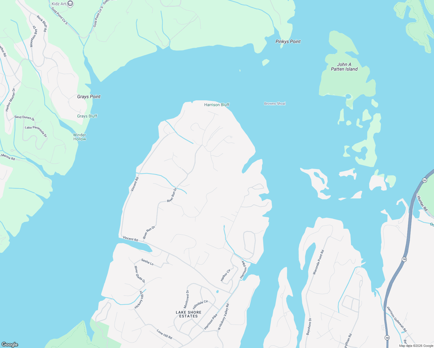 map of restaurants, bars, coffee shops, grocery stores, and more near 5981 Rainbow Springs Drive in Chattanooga