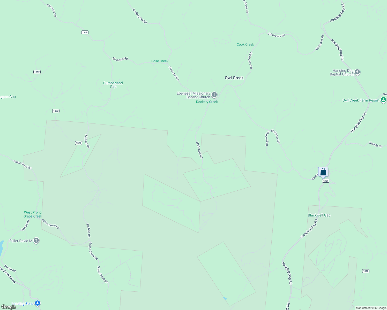 map of restaurants, bars, coffee shops, grocery stores, and more near 442 McDonald Road in Murphy