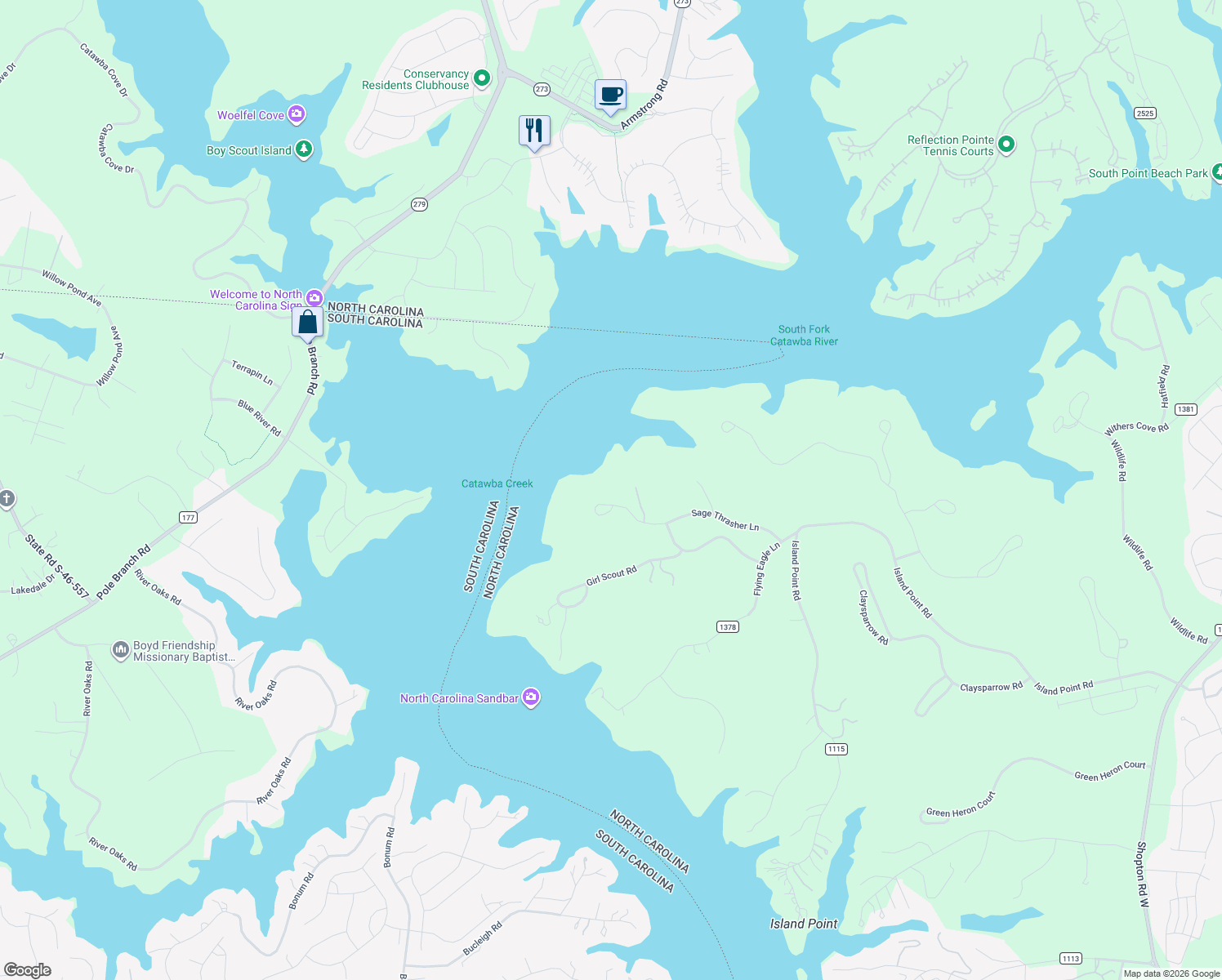 map of restaurants, bars, coffee shops, grocery stores, and more near 13702 Sage Thrasher Lane in Charlotte