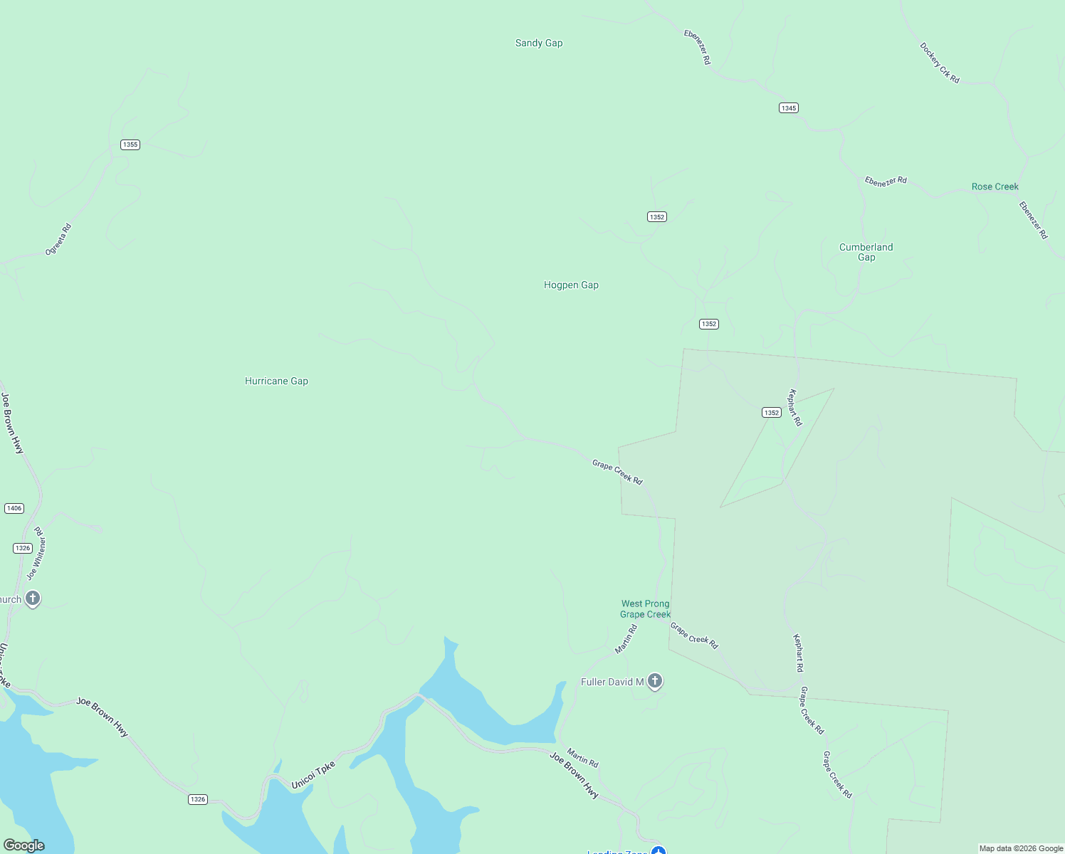 map of restaurants, bars, coffee shops, grocery stores, and more near 2410 Grape Creek Road in Murphy