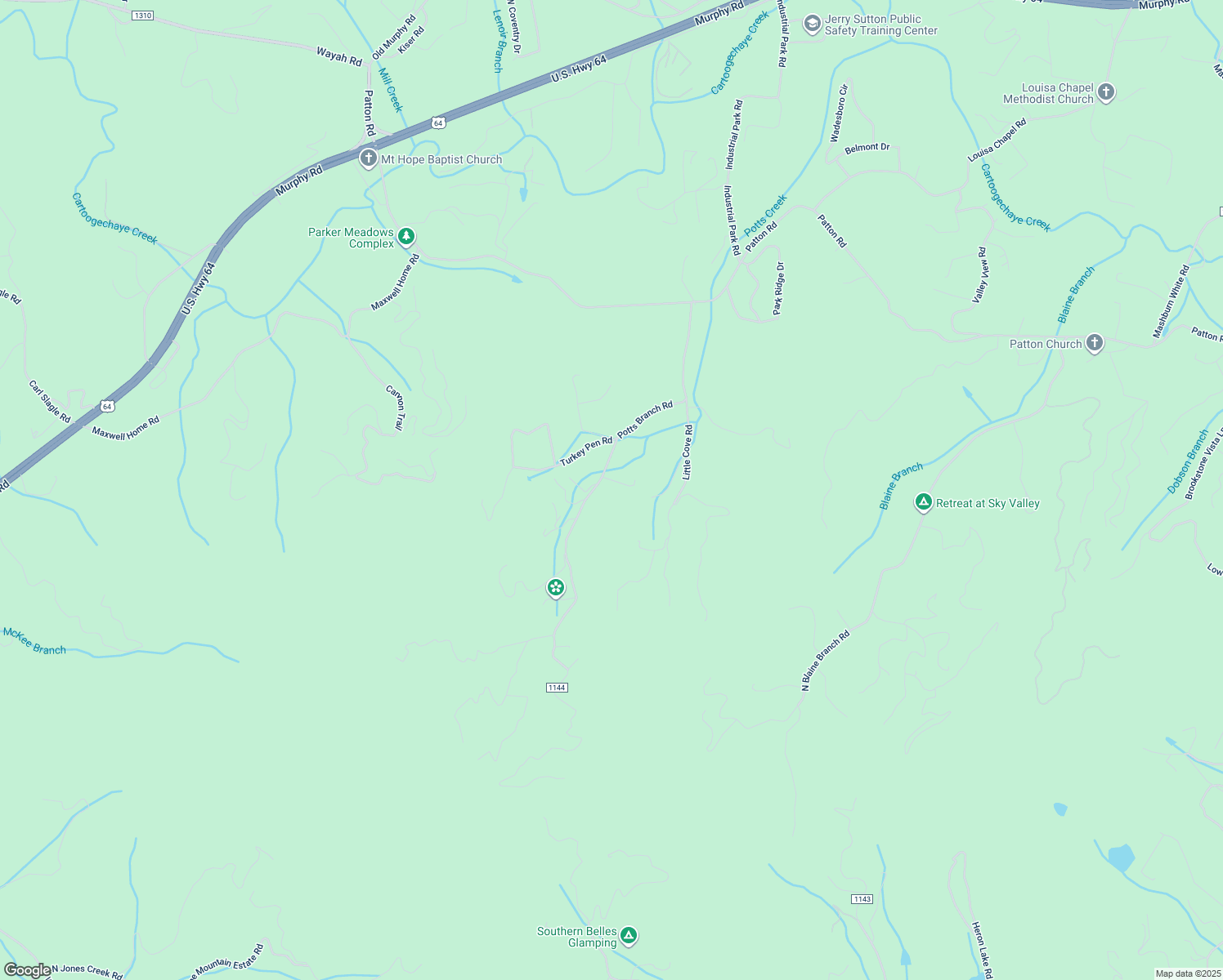 map of restaurants, bars, coffee shops, grocery stores, and more near 700 Potts Branch Road in Franklin