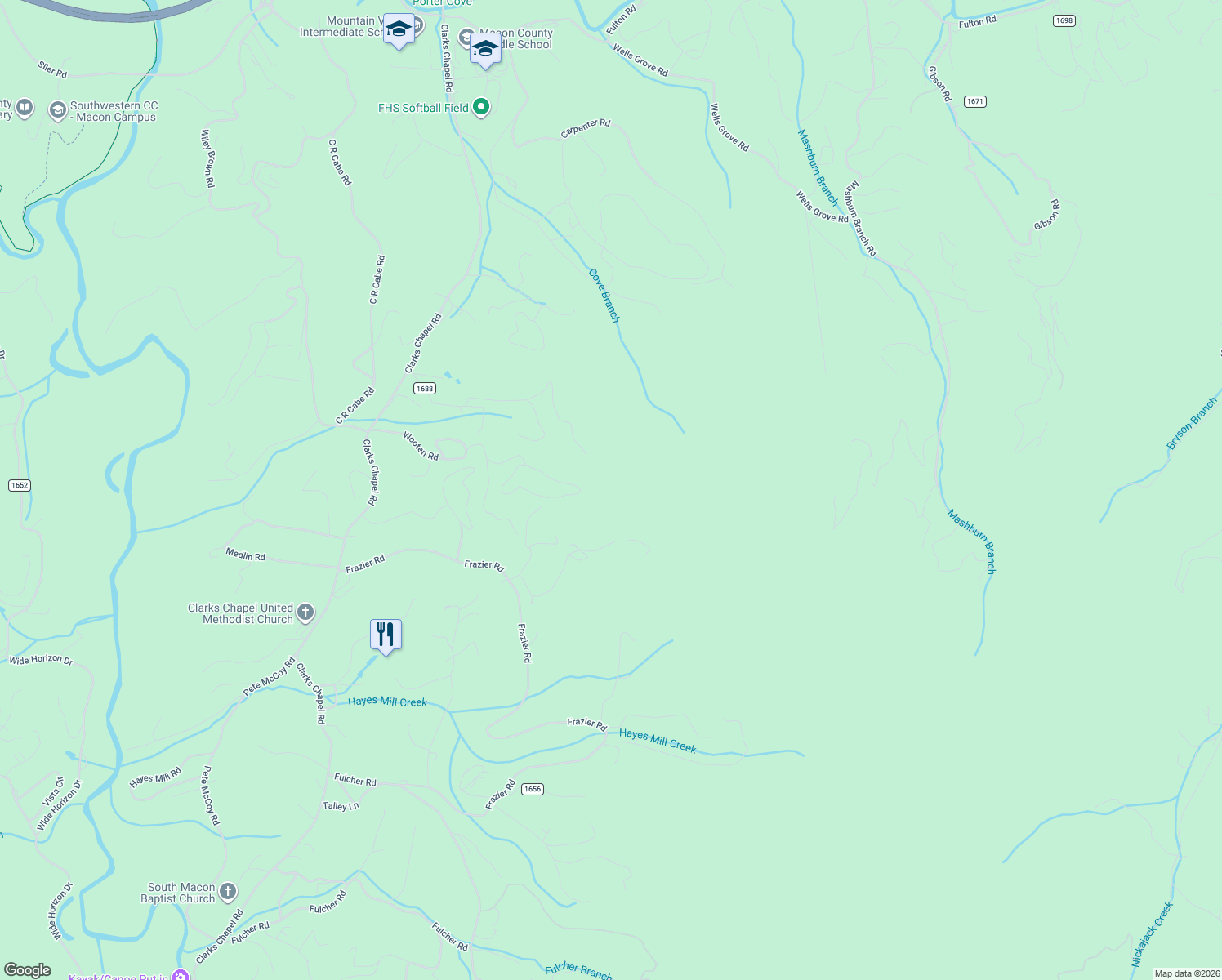 map of restaurants, bars, coffee shops, grocery stores, and more near 328 Wooten Circle in Franklin