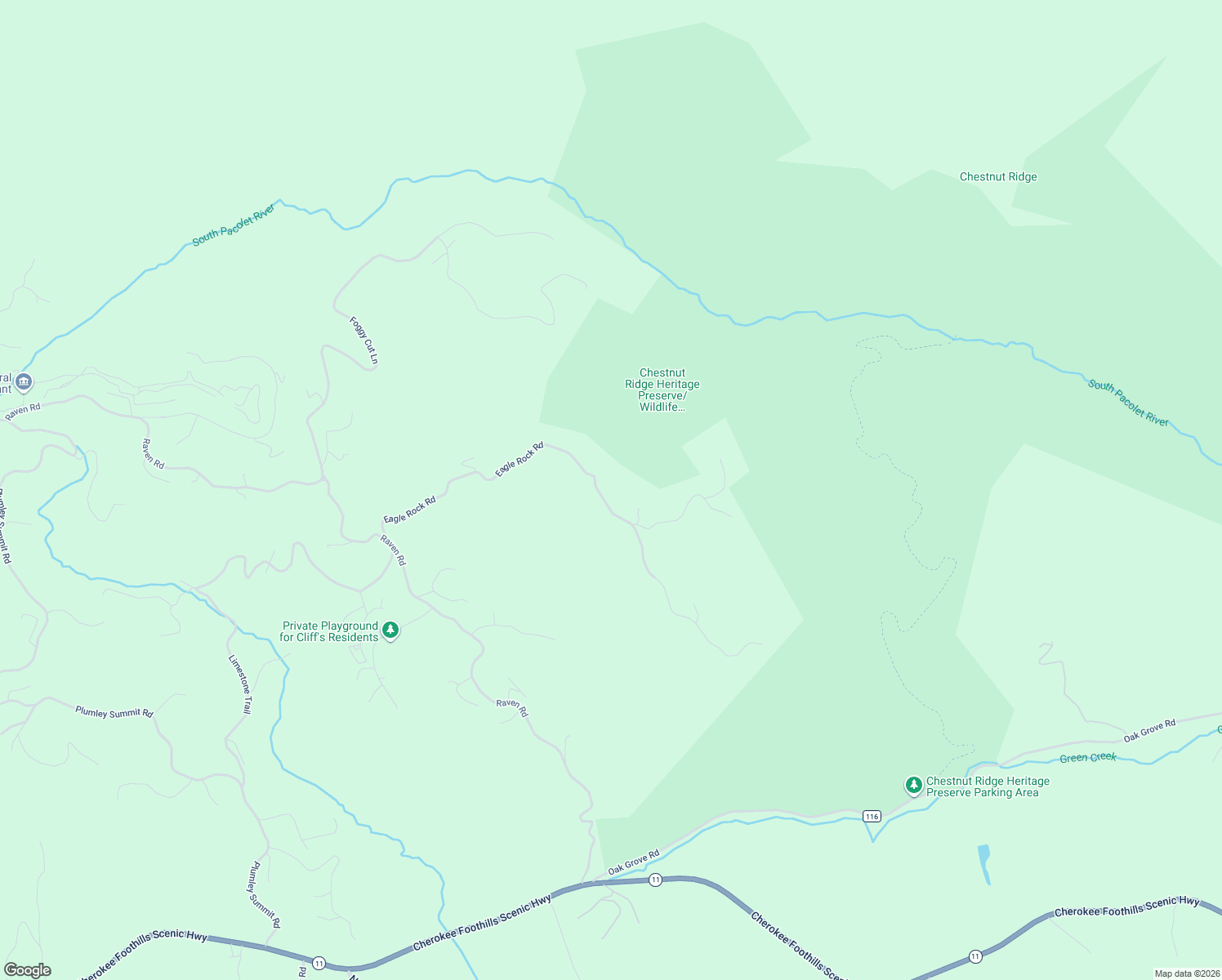 map of restaurants, bars, coffee shops, grocery stores, and more near 91 Eagle Rock Road in Landrum