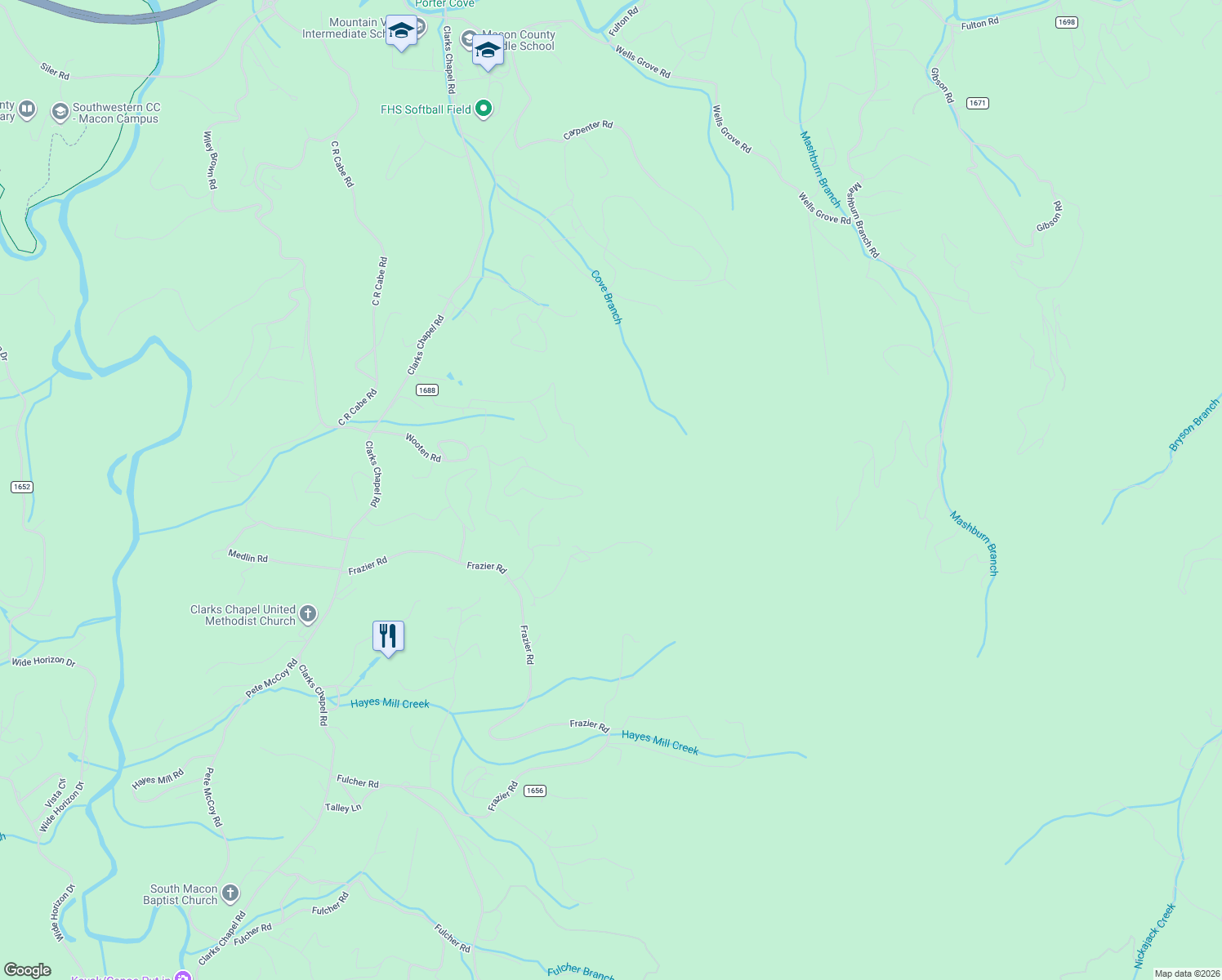 map of restaurants, bars, coffee shops, grocery stores, and more near 328 Wooten Circle in Franklin