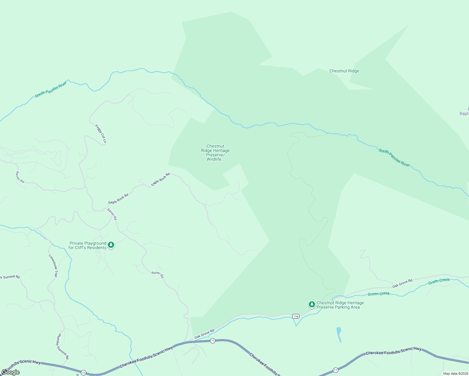 map of restaurants, bars, coffee shops, grocery stores, and more near 106 Round Top Lane in Landrum