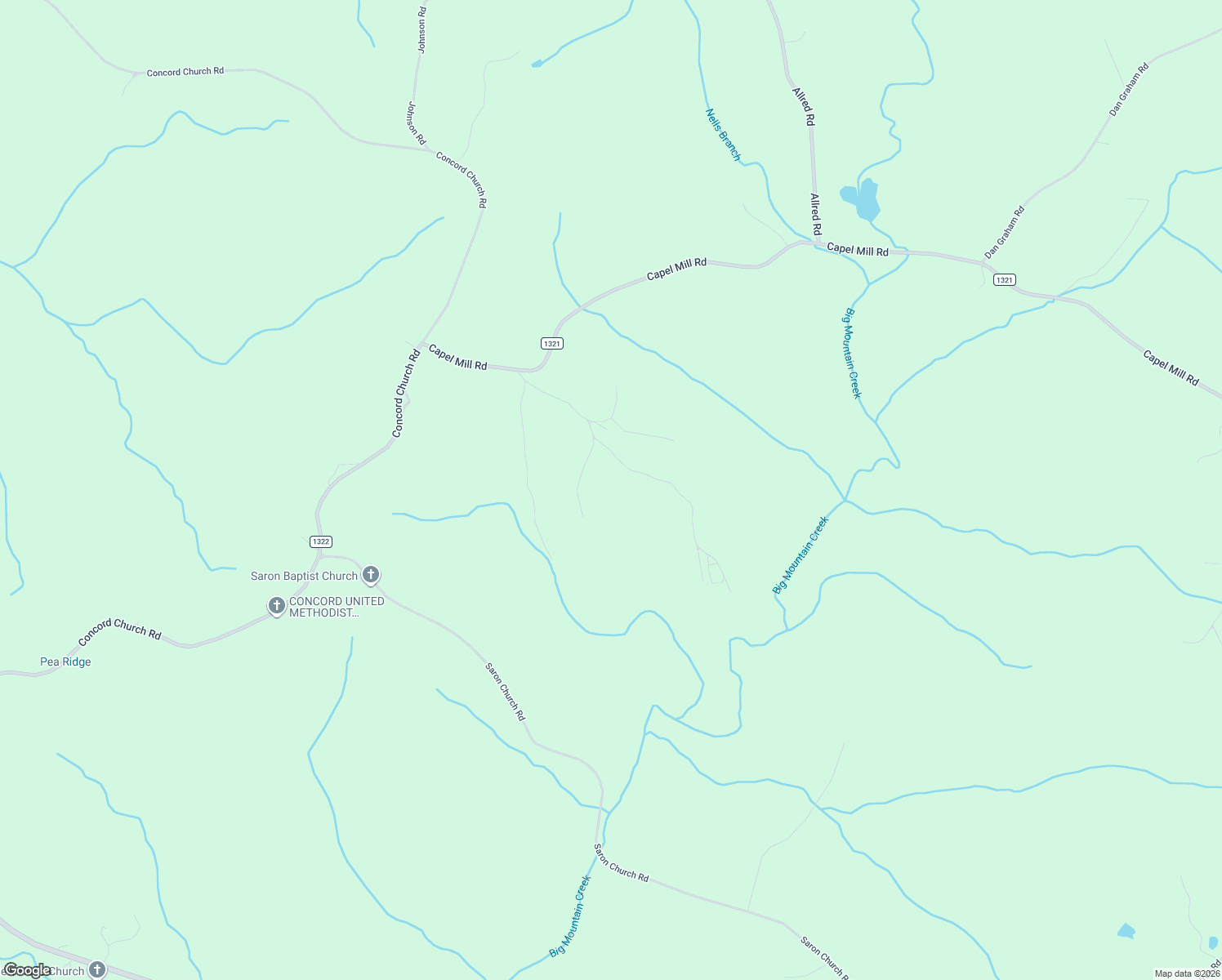 map of restaurants, bars, coffee shops, grocery stores, and more near Capel Mill Road in Ellerbe