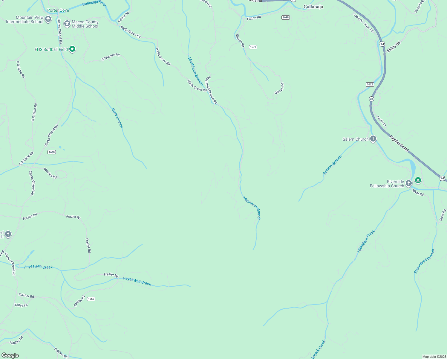 map of restaurants, bars, coffee shops, grocery stores, and more near 392 Guy Knob Road in Franklin