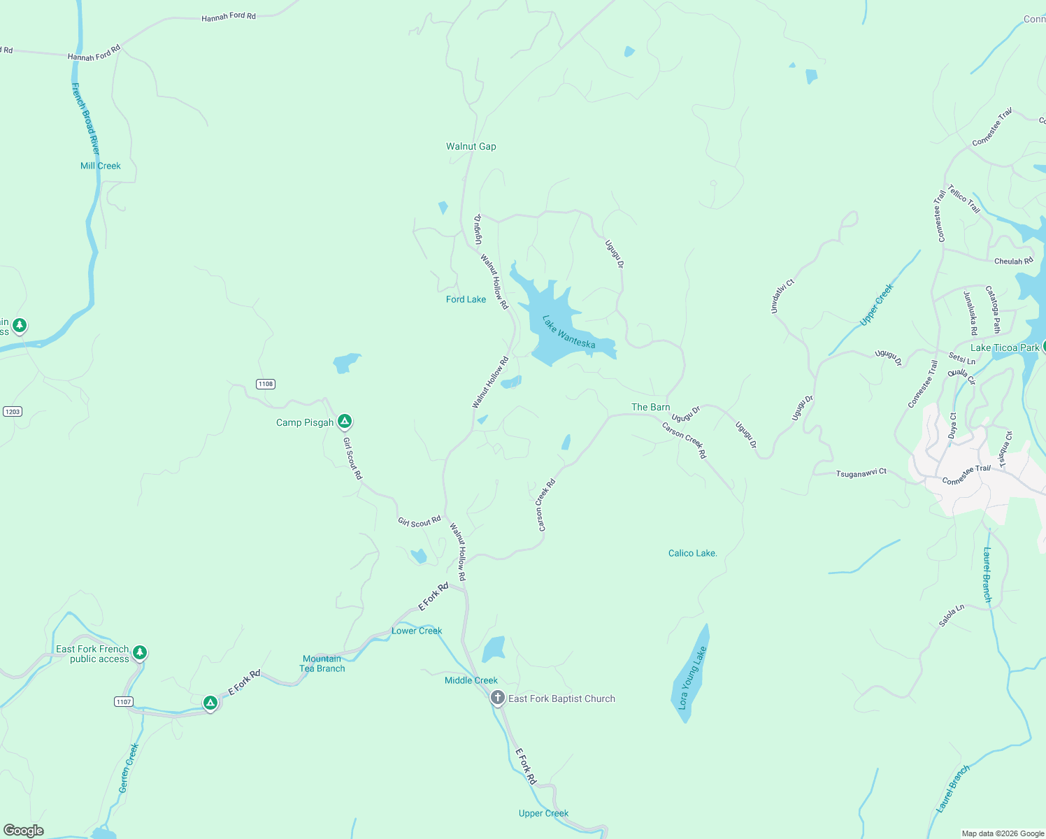 map of restaurants, bars, coffee shops, grocery stores, and more near 150 Chestnut Cove Road in Brevard