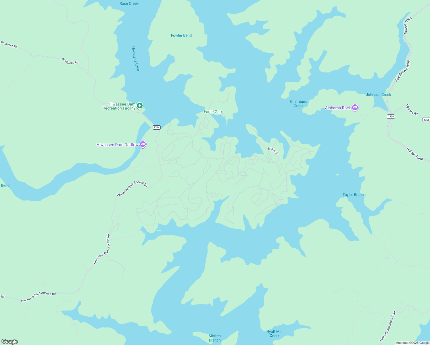 map of restaurants, bars, coffee shops, grocery stores, and more near 15 Lonesome Pine Road in Murphy