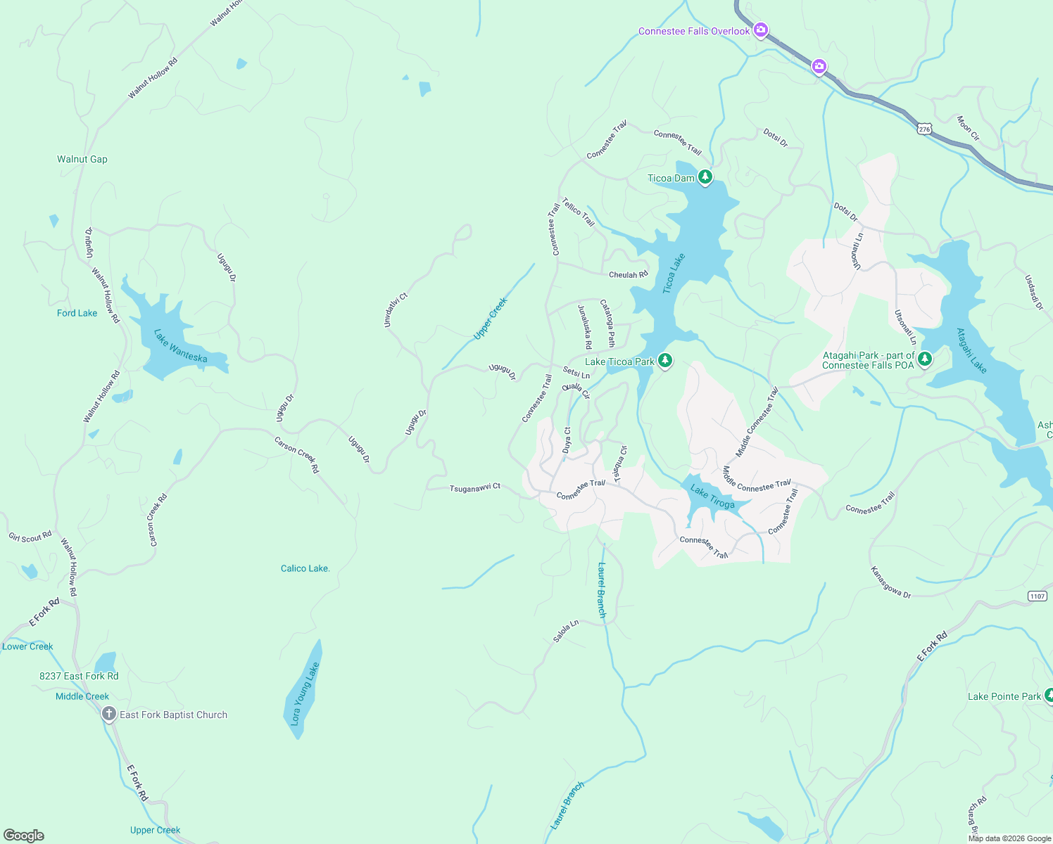 map of restaurants, bars, coffee shops, grocery stores, and more near 2369 Connestee Trail in Brevard