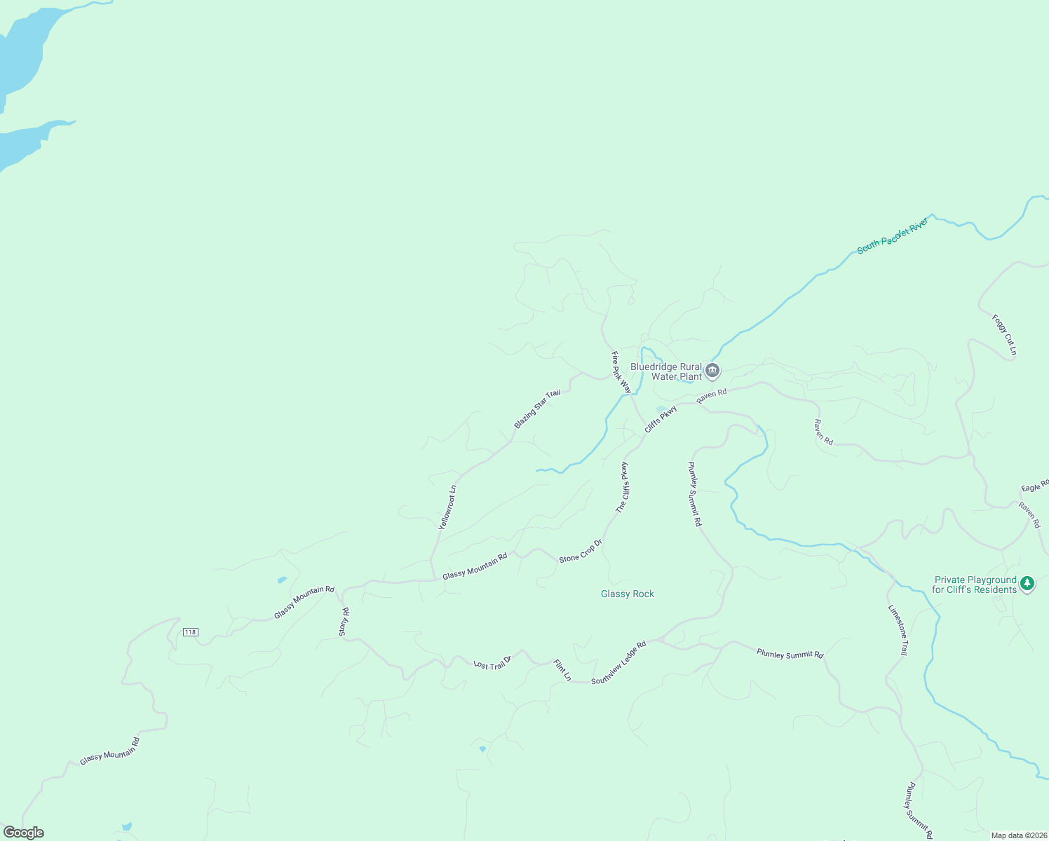 map of restaurants, bars, coffee shops, grocery stores, and more near 120 Blazing Star Trail in Landrum
