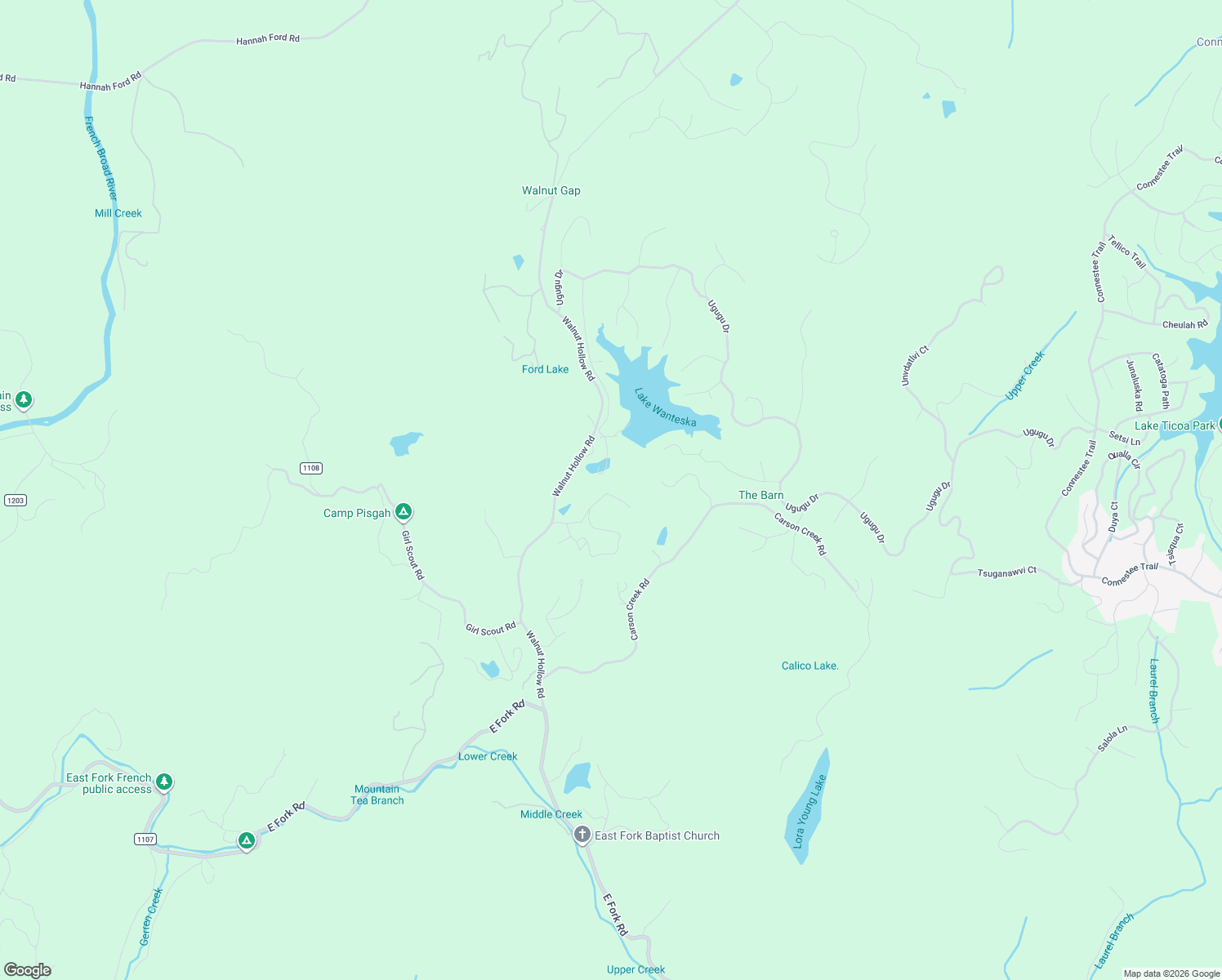 map of restaurants, bars, coffee shops, grocery stores, and more near 150 Chestnut Cove Road in Brevard