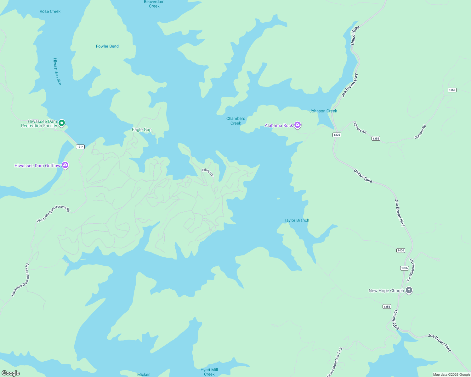 map of restaurants, bars, coffee shops, grocery stores, and more near 97 White Cloud Drive in Murphy