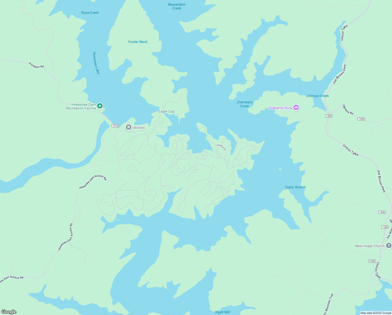 map of restaurants, bars, coffee shops, grocery stores, and more near 12 Hillside Drive in Murphy