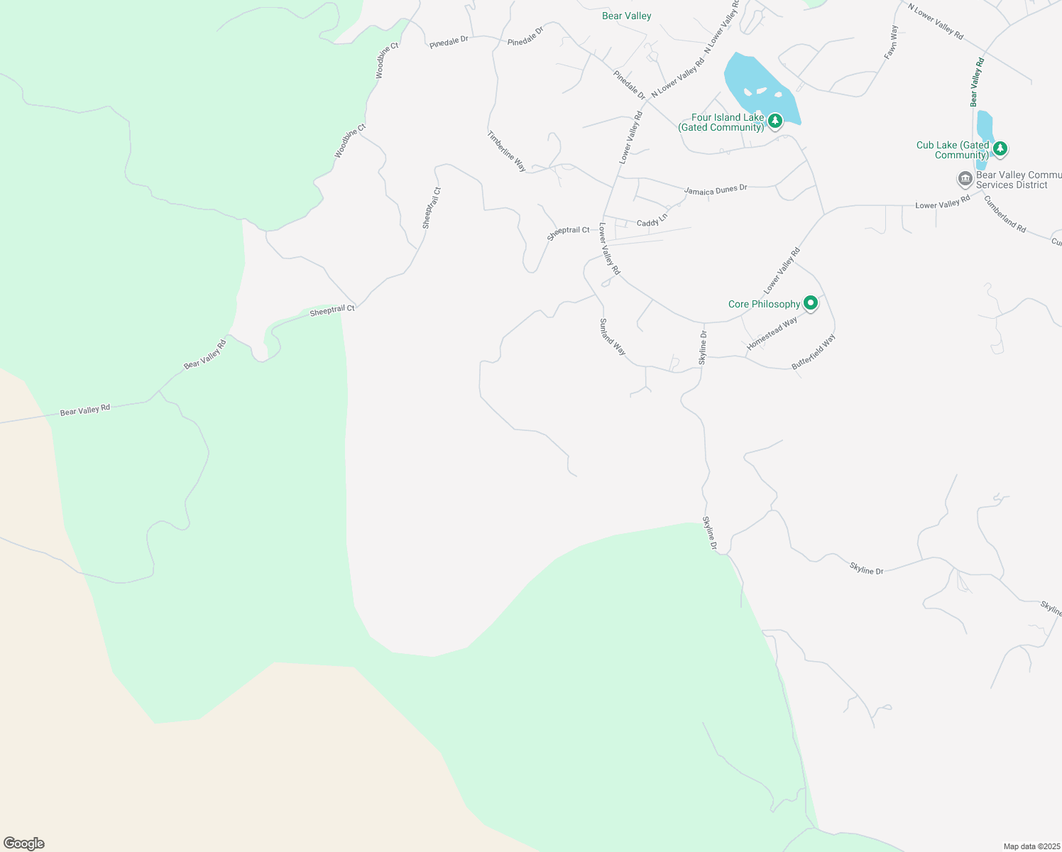 map of restaurants, bars, coffee shops, grocery stores, and more near 30730 Fox Ridge Court in Tehachapi