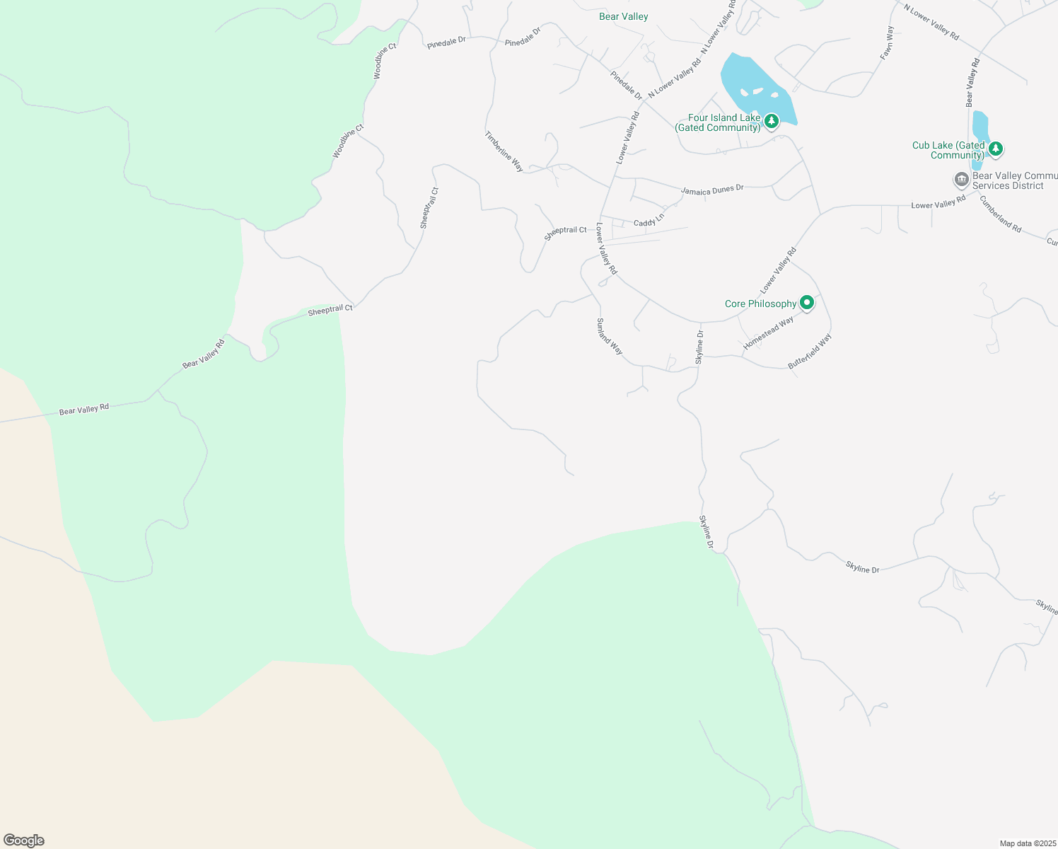 map of restaurants, bars, coffee shops, grocery stores, and more near 30730 Fox Ridge Court in Tehachapi