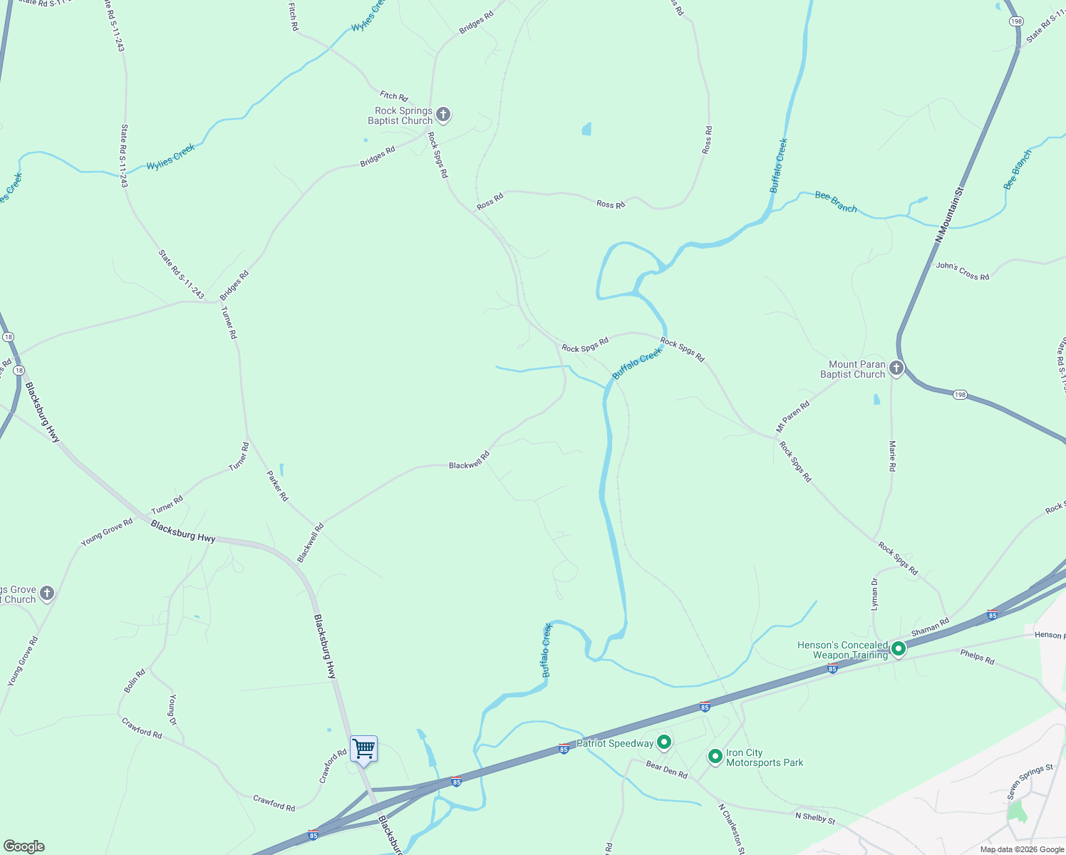 map of restaurants, bars, coffee shops, grocery stores, and more near 240 Deana Lane in Blacksburg