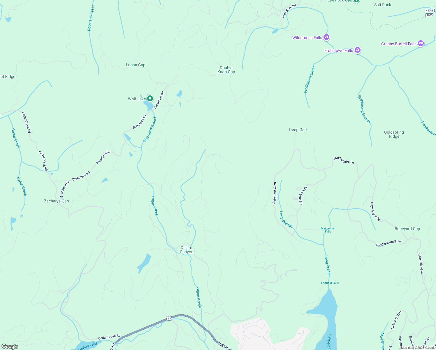 map of restaurants, bars, coffee shops, grocery stores, and more near 178 Cow Rock Trail in Sapphire