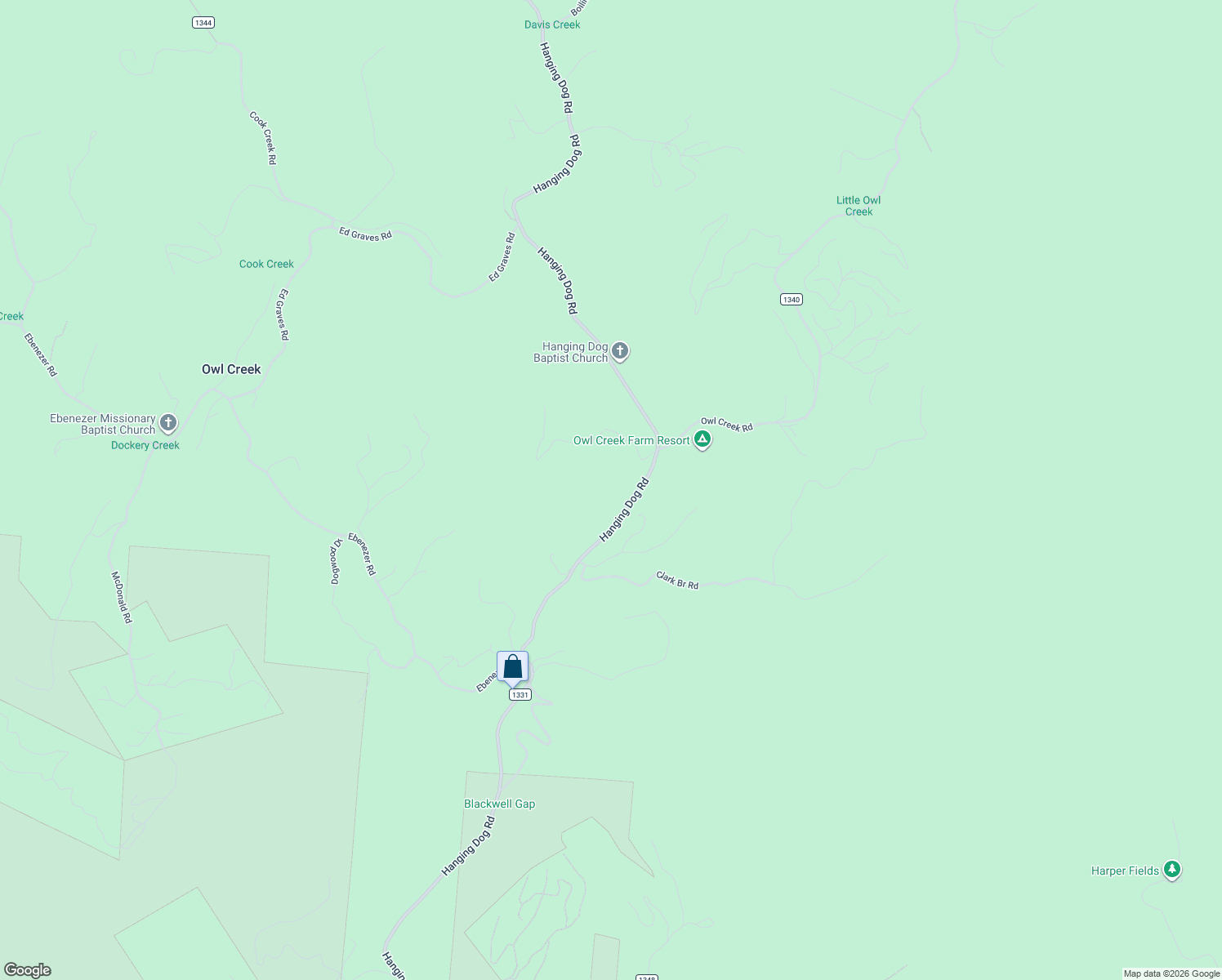 map of restaurants, bars, coffee shops, grocery stores, and more near 3025 Hanging Dog Road in Murphy