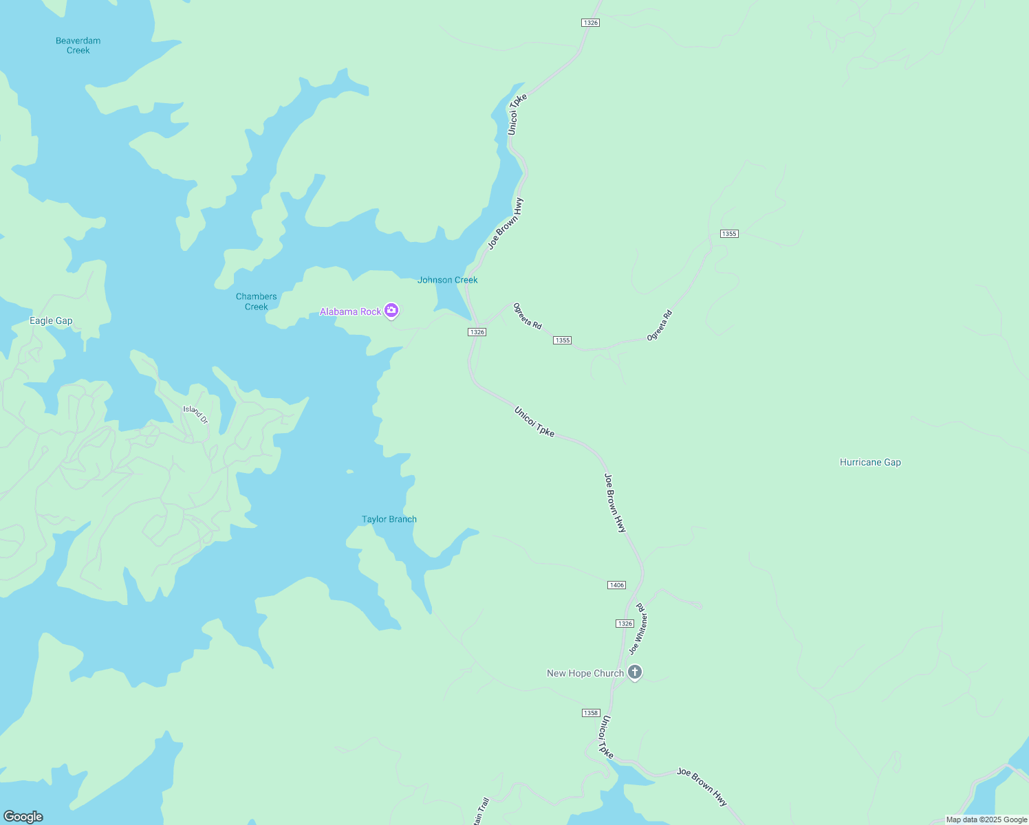 map of restaurants, bars, coffee shops, grocery stores, and more near South Hook Lane in Cherokee County
