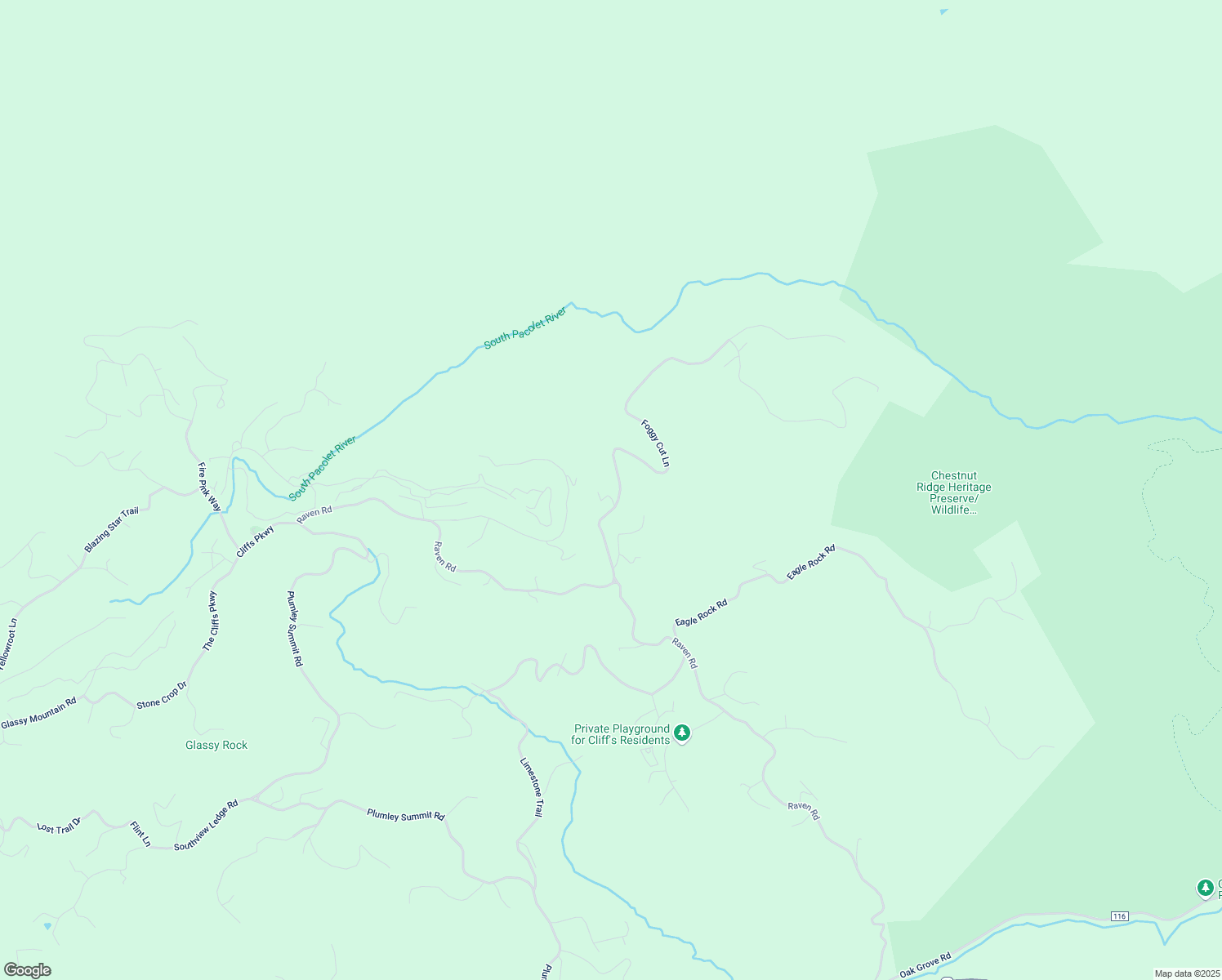 map of restaurants, bars, coffee shops, grocery stores, and more near 2 Sharptop Way in Landrum
