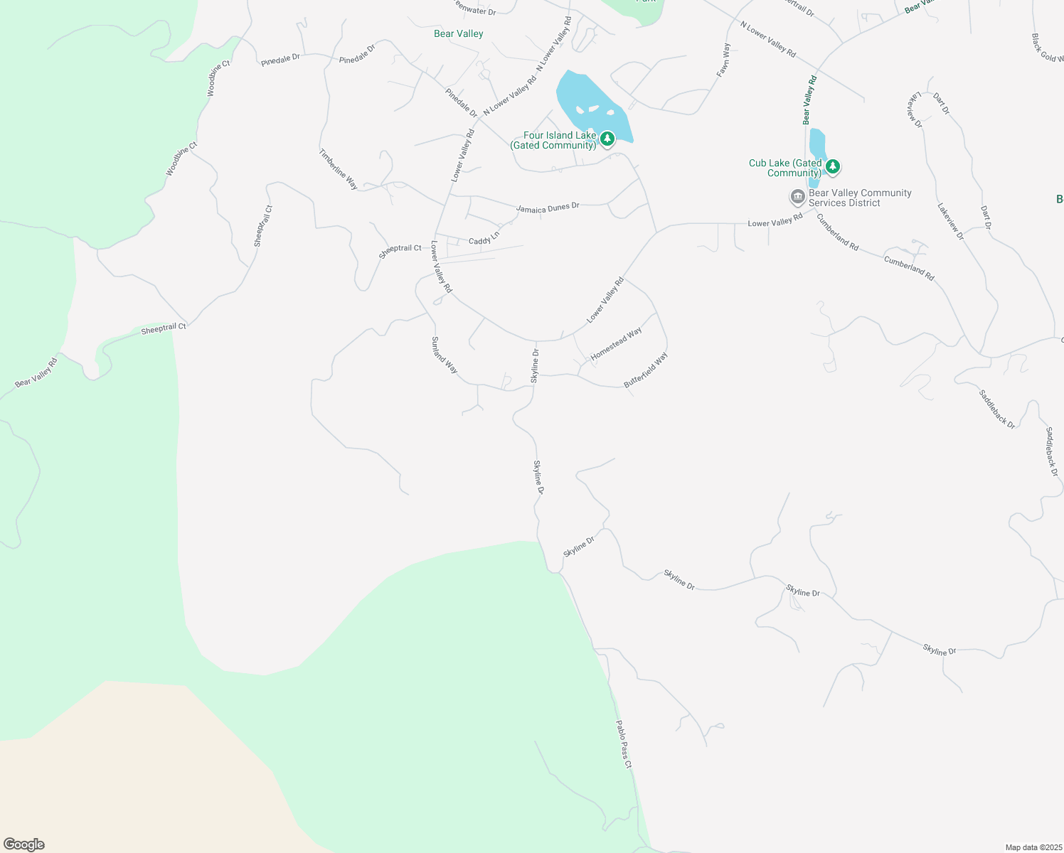 map of restaurants, bars, coffee shops, grocery stores, and more near 29881 Skyline Drive in Tehachapi
