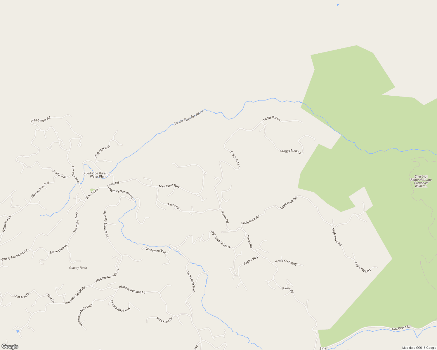 map of restaurants, bars, coffee shops, grocery stores, and more near 2 Sharptop Way in Landrum