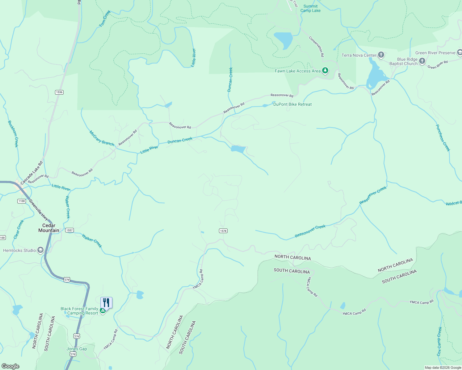 map of restaurants, bars, coffee shops, grocery stores, and more near 64 Easy Street in Cedar Mountain