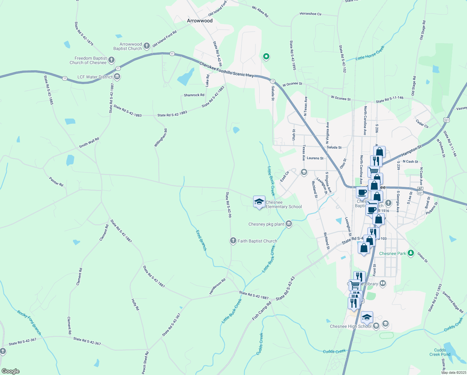 1024 Fairfield Road, Chesnee SC Walk Score