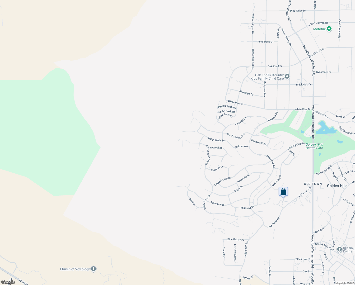 map of restaurants, bars, coffee shops, grocery stores, and more near 21824 Sunnybrook Drive in Tehachapi