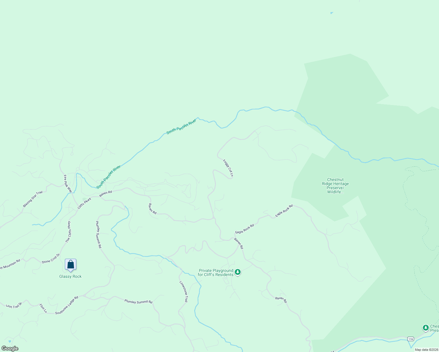 map of restaurants, bars, coffee shops, grocery stores, and more near 240 Foggy Cut Lane in Landrum
