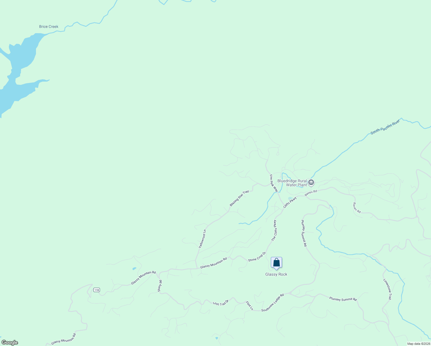 map of restaurants, bars, coffee shops, grocery stores, and more near 195 Catnip Trail in Landrum