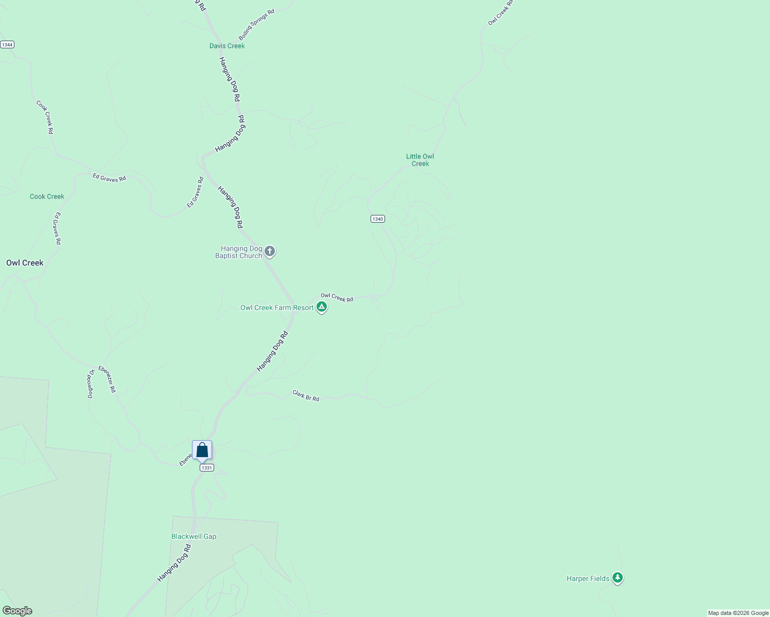 map of restaurants, bars, coffee shops, grocery stores, and more near 390 Owl Creek Road in Murphy