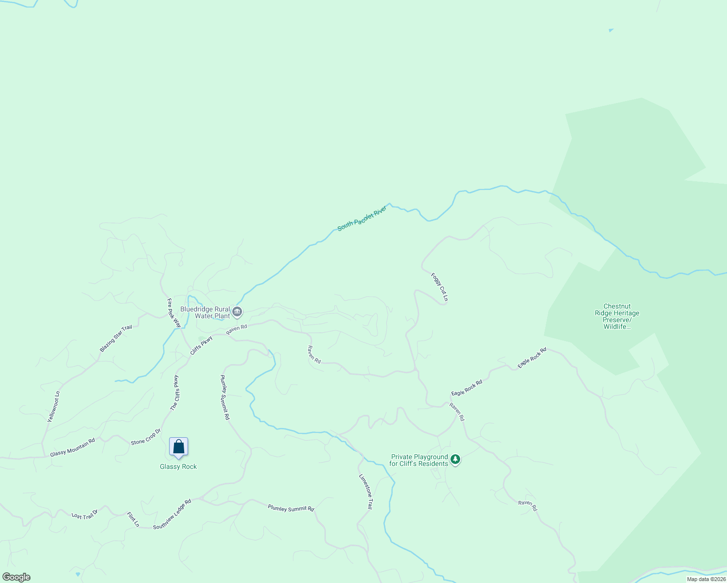 map of restaurants, bars, coffee shops, grocery stores, and more near 245 May Apple Way in Landrum