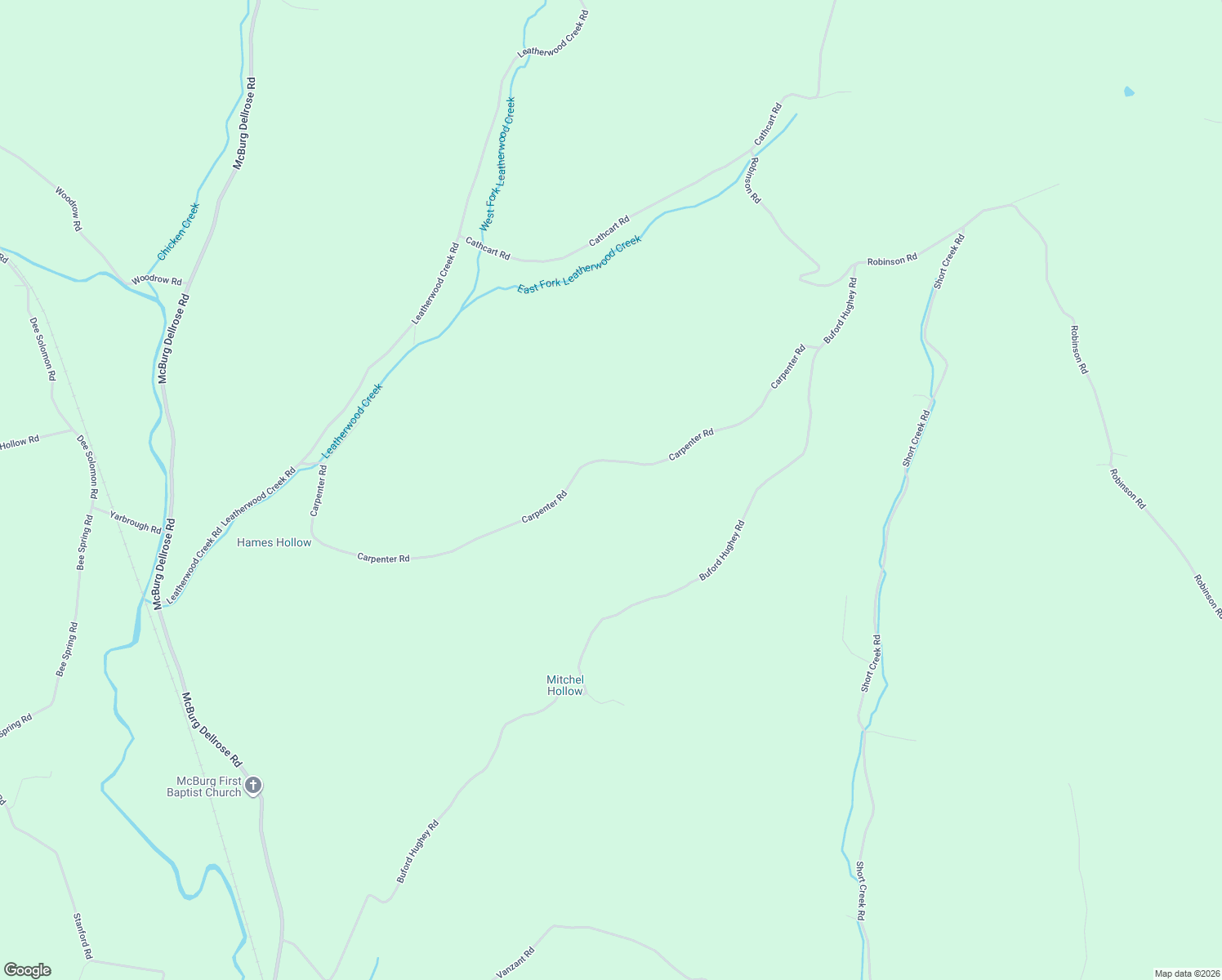 map of restaurants, bars, coffee shops, grocery stores, and more near 129 Carpenter Road in Dellrose