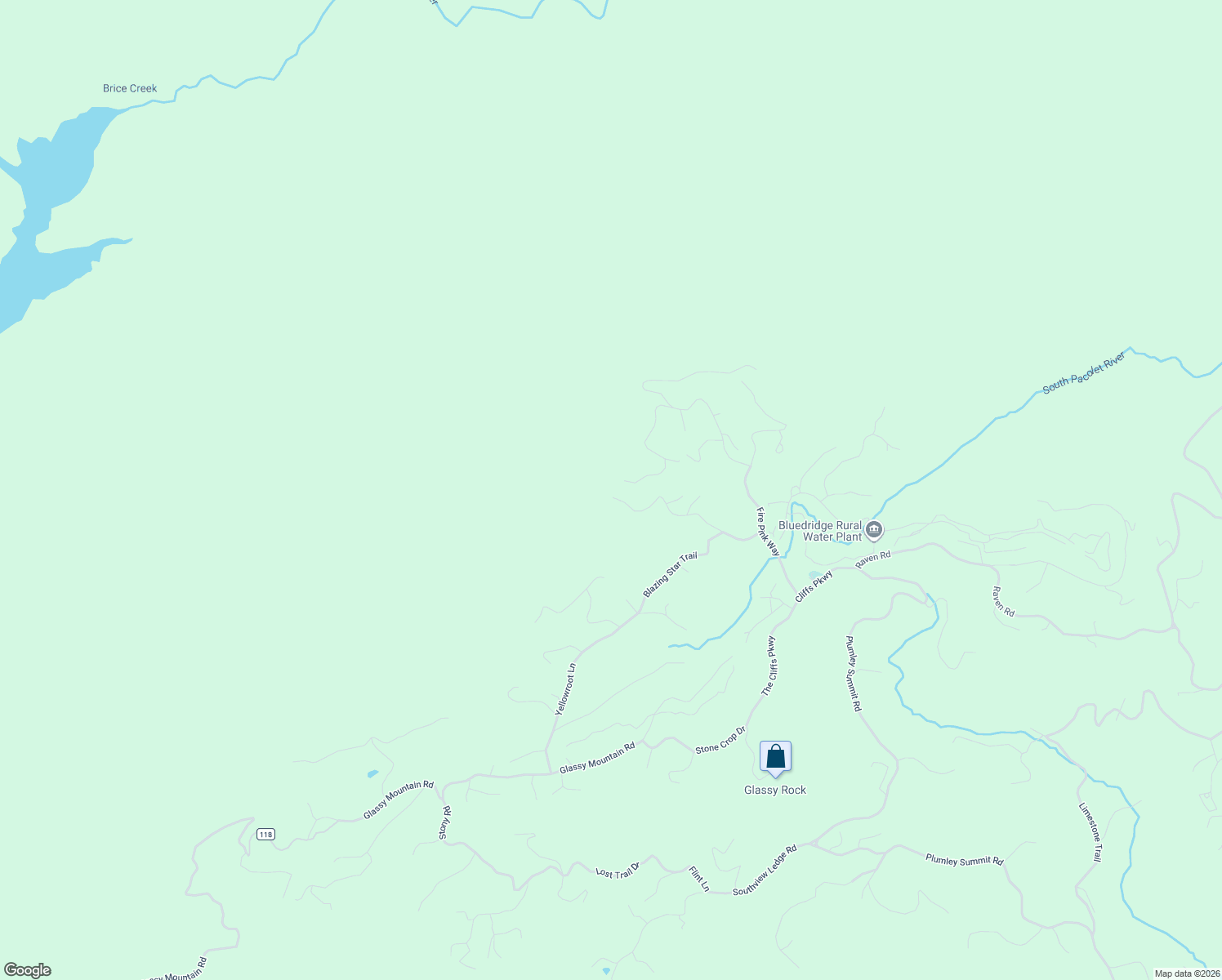map of restaurants, bars, coffee shops, grocery stores, and more near 195 Catnip Trail in Landrum