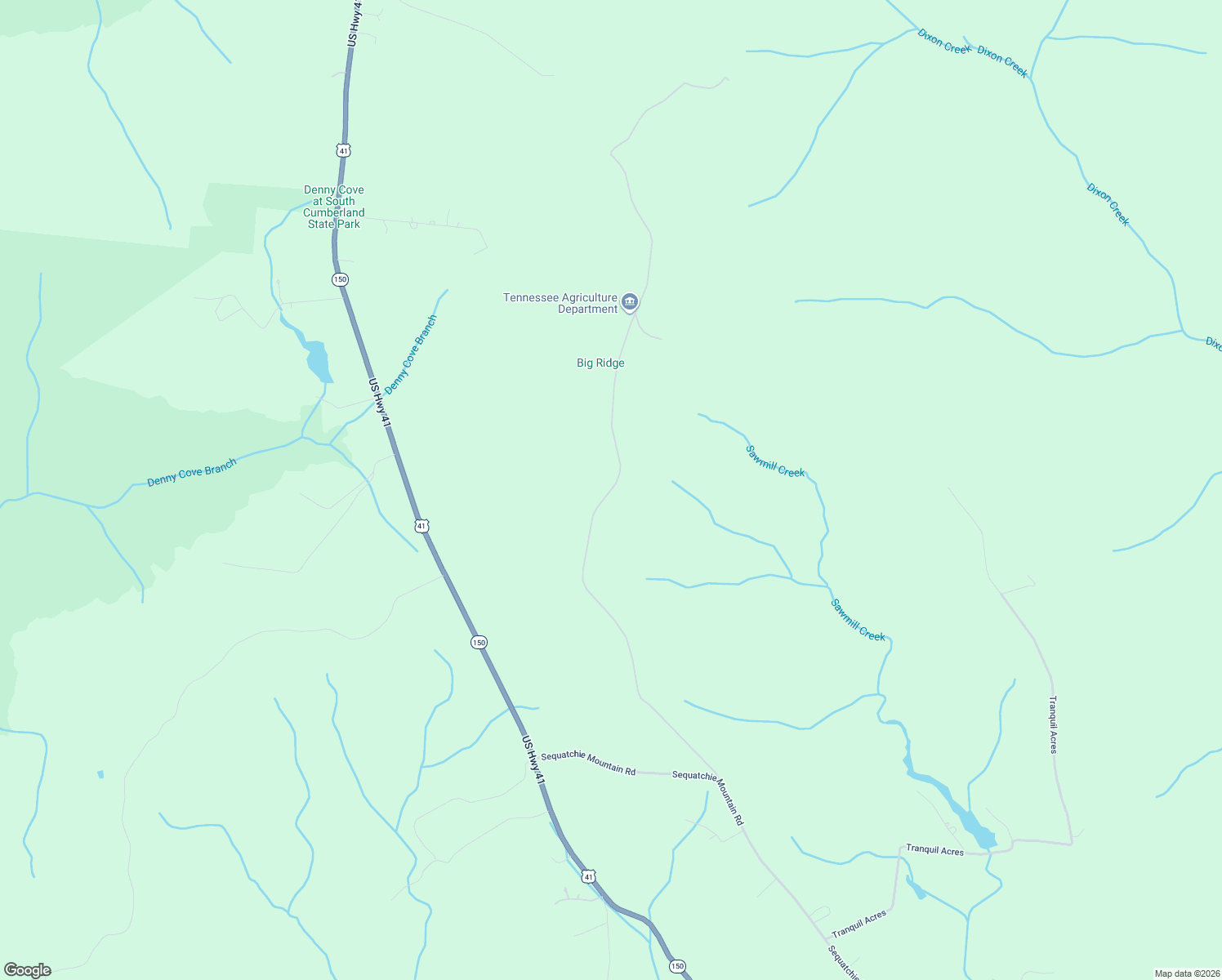 map of restaurants, bars, coffee shops, grocery stores, and more near 1160 Lower Firetower Road in Sequatchie