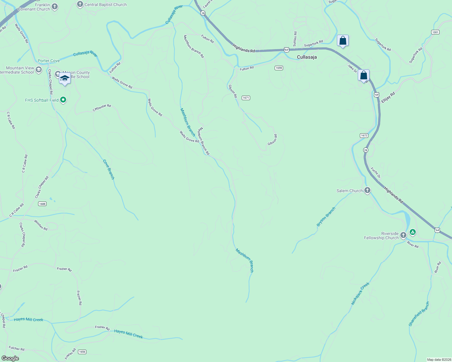 map of restaurants, bars, coffee shops, grocery stores, and more near 1511 Mashburn Branch Road in Franklin