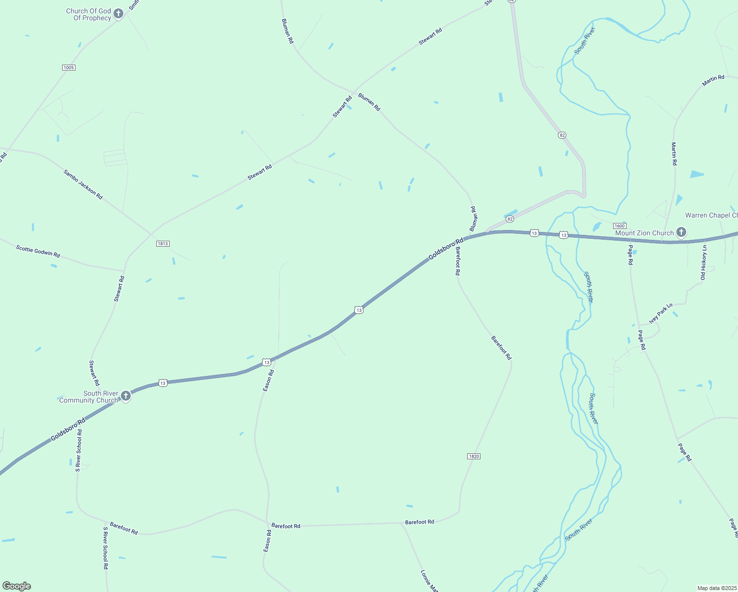 map of restaurants, bars, coffee shops, grocery stores, and more near 7297 Goldsboro Rd in Wade