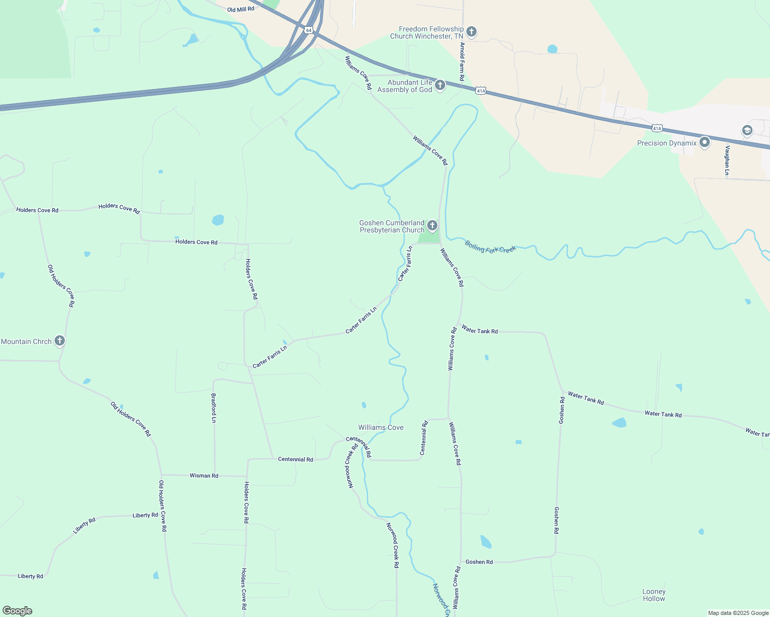 map of restaurants, bars, coffee shops, grocery stores, and more near 515 Carter Farris Lane in Winchester