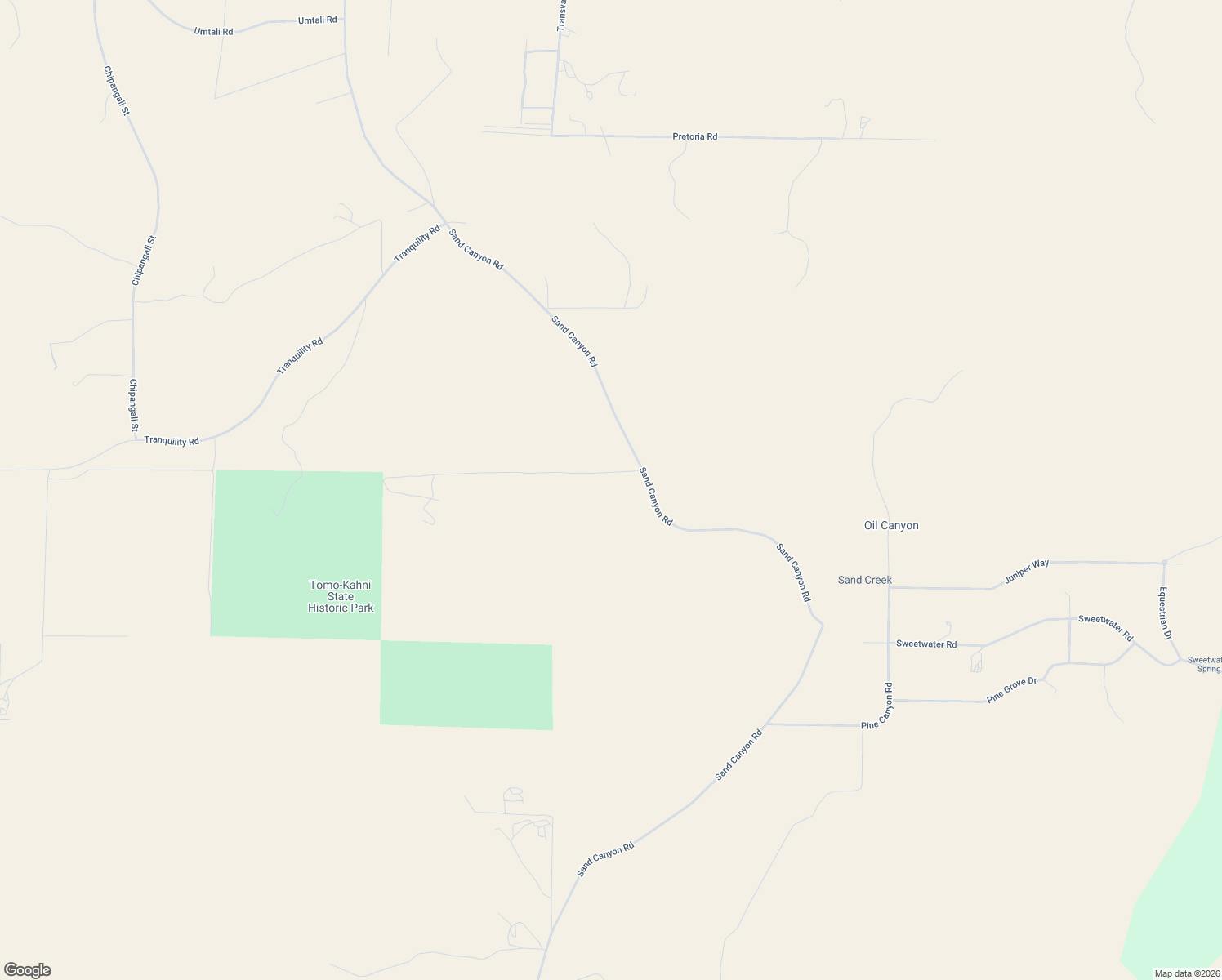 map of restaurants, bars, coffee shops, grocery stores, and more near 22921 Sand Canyon Road in Tehachapi