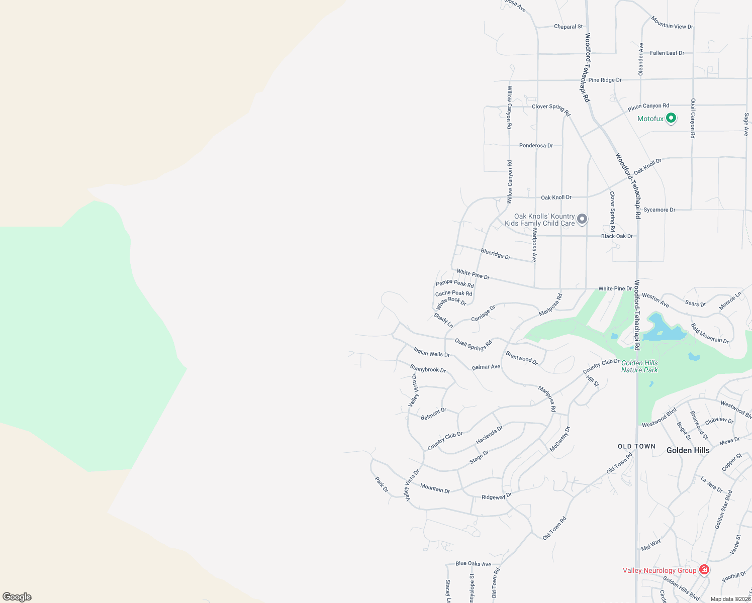 map of restaurants, bars, coffee shops, grocery stores, and more near 21704 Quail Springs Road in Tehachapi