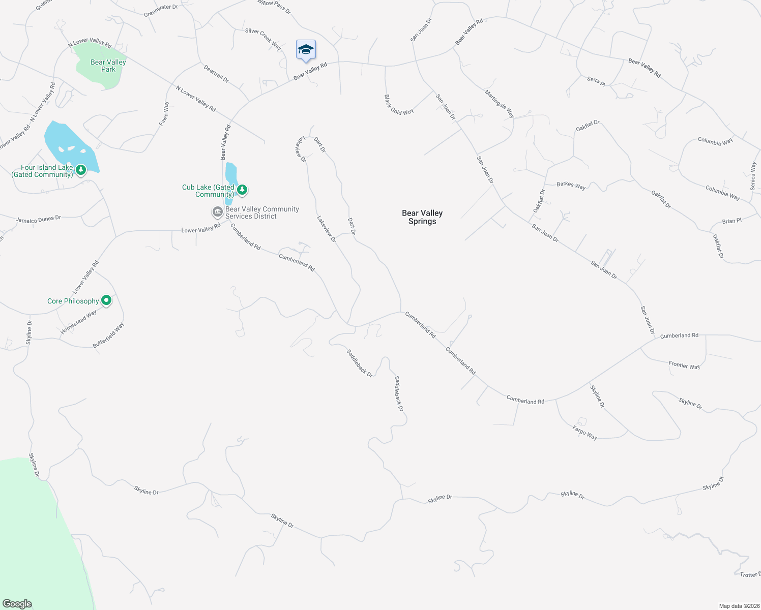 map of restaurants, bars, coffee shops, grocery stores, and more near 28251 Cumberland Road in Tehachapi