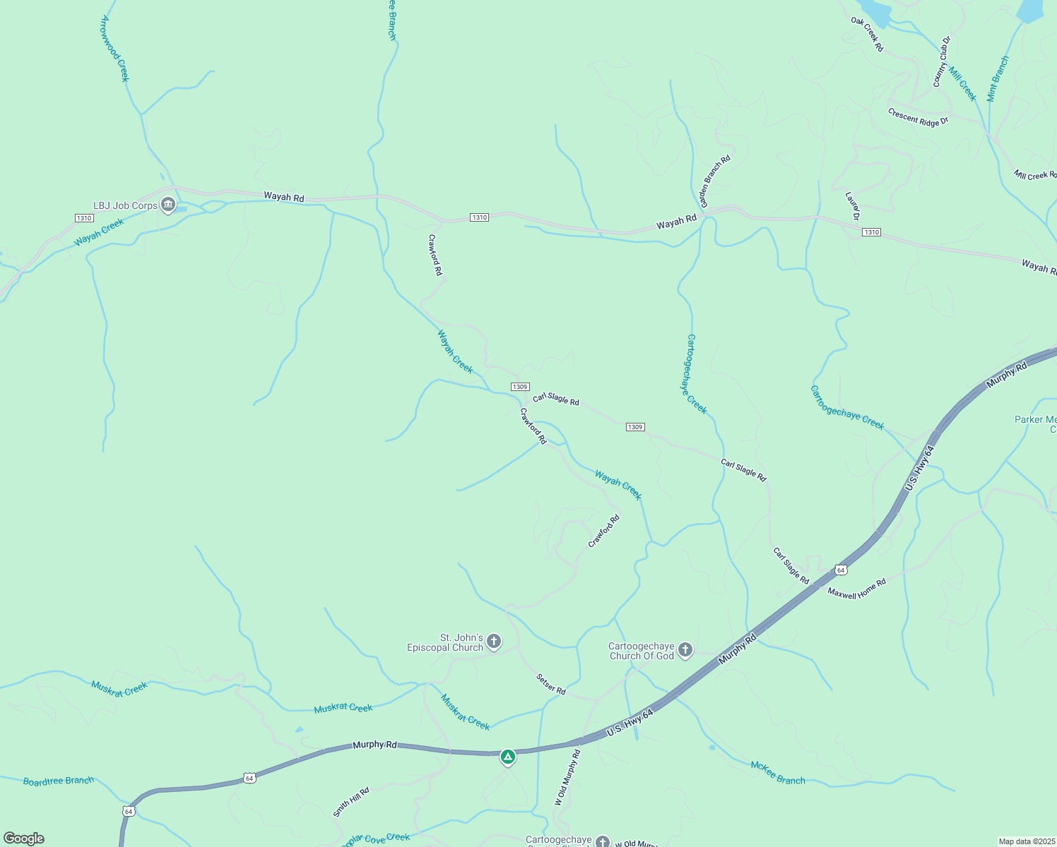 map of restaurants, bars, coffee shops, grocery stores, and more near Crawford Road in Macon County